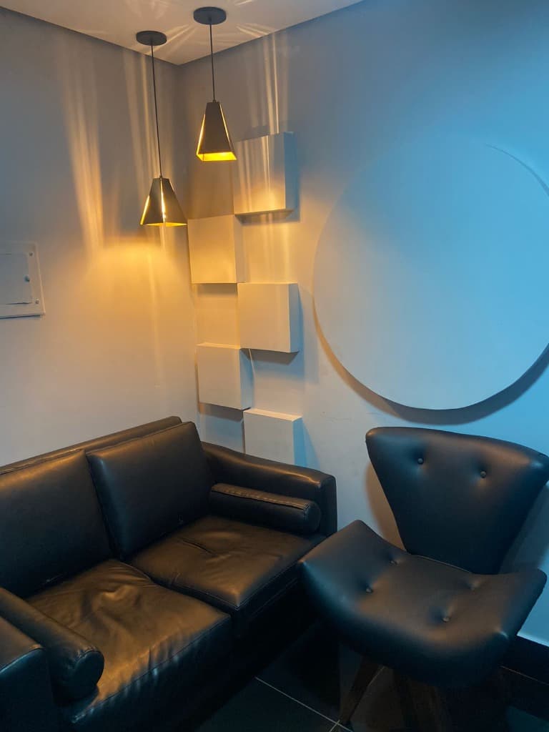 Área de espera confortável